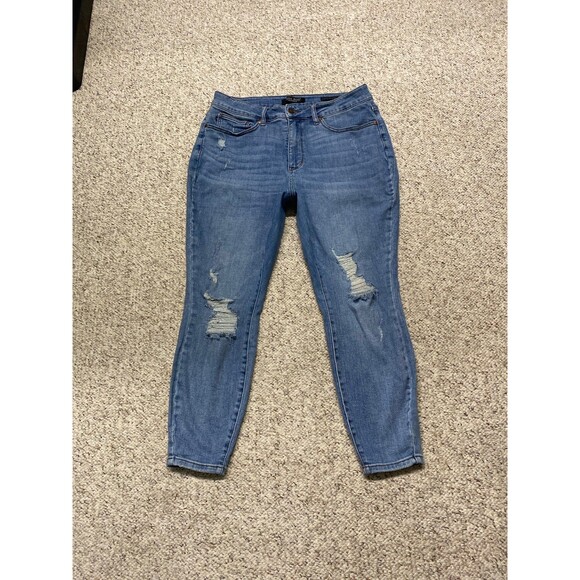 18W Judy Blue High-Rise Distressed Control Top Skinny Style - Picture 1 of 7